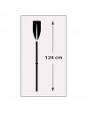 Tradineur - Set de 2 remos desmontables ligeros, plástico fuerte, fácil montaje, palas estriadas para barca, kayak, piragua (Ama