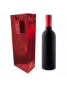 Tradineur - Pack de 6 bolsas de papel metalizadas para botella de vino, asas de cuerda, guardar, regalar, envolver champán, Navi