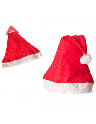 Tradineur - Pack de 12 gorros de Papá Noel para niños, poliéster, accesorio navideño, sombrero, Navidad, fiestas, carnaval (Tall