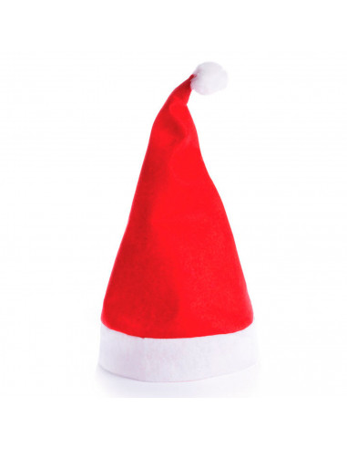 Tradineur - Pack de 12 gorros de Papá Noel para niños, poliéster, accesorio navideño, sombrero, Navidad, fiestas, carnaval (Tall