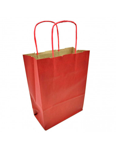 Tradineur - Pack de 50 bolsa Kraft "L" - Ideal para guardar tus regalos de navidad, fin de años o año nuevo - 32 x 40 cm - Color