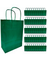 Tradineur - Pack de 50 bolsa Kraft "L" - Ideal para guardar tus regalos de navidad, fin de año o año nuevo - 32 x 40 cm - Color