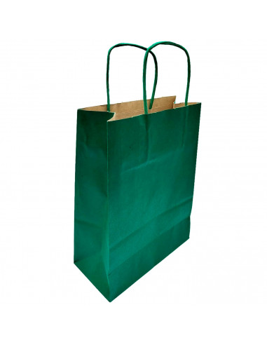 Tradineur - Pack de 50 bolsa Kraft "L" - Ideal para guardar tus regalos de navidad, fin de año o año nuevo - 32 x 40 cm - Color