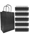 Tradineur - Pack de 50 bolsa Kraft "M" - Ideal para guardar tus regalos de navidad, fin de años o año nuevo - 27 x 37 cm - Color