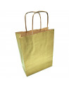 Tradineur - Pack de 50 bolsa Kraft "M" - Ideal para guardar tus regalos de navidad, fin de años o año nuevo - 27 x 37 cm - Color