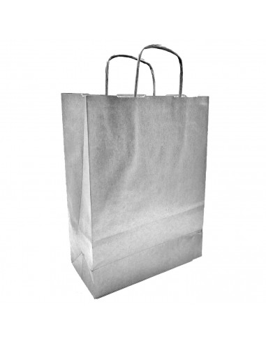 Tradineur - Pack de 50 bolsa Kraft "M" - Ideal para guardar tus regalos de navidad, fin de años o año nuevo - 27 x 37 cm - Color