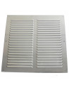 Rejilla de ventilación plana de aluminio empotrable 25 x 25 cm, fácil de instalar, altamente resistente, fijación con tornillos
