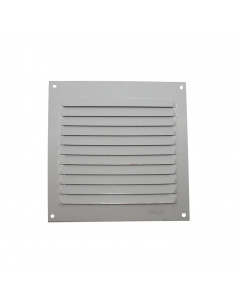 Rejilla de ventilación plana de aluminio empotrable 15 x 15 cm, fácil de instalar, altamente resistente, fijación con tornillos