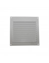 Rejilla de ventilación plana de aluminio empotrable 15 x 15 cm, fácil de instalar, altamente resistente, fijación con tornillos