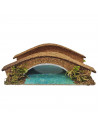 Tradineur - Puente con río para portal de belén, corcho, adorno para nacimiento, pesebre, Navidad, decoración tradicional, fabri