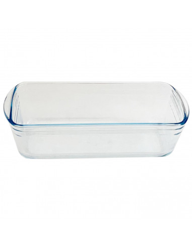 Ôcuisine - Molde de vidrio rectangular, con capacidad de1,5 litros,y con medidas de 28 x 11 x 7,5 cm. Recipiente de cristal váli