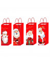 Tradineur - Pack de 12 bolsas de papel decoradas para botella de vino, Ref. 17300, asas de cuerda, guardar, regalar, envolver ch