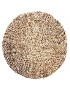 Salvamantel de mimbre redondo 40 cm, grosor 1 cm, soporte protector de mesa y encimera  para ollas calientes, cacerolas, sartene