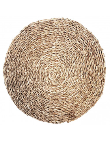 Salvamantel de mimbre redondo 40 cm, grosor 1 cm, soporte protector de mesa y encimera  para ollas calientes, cacerolas, sartene