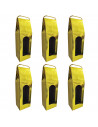 Tradineur - Pack de 6 cajas plegables de cartón para botella de vino, incluye asa de cuerda, guardar, regalar, envolver champán,