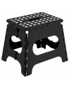 Tradineur - Taburete plegable pequeño de pvc, 27 cm de altura, antideslizante, multiusos, color surtido (blanco,negro,gris)