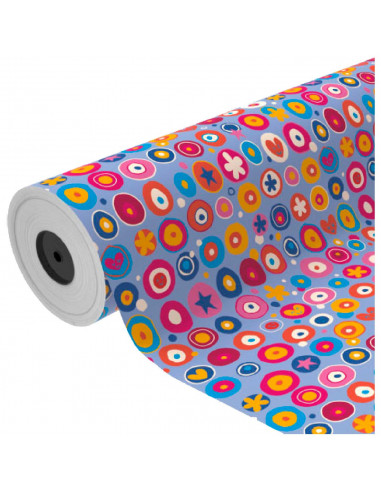 Tradineur - Bobina de papel de regalo, hoja, lámina en rollo para envolver regalos, cumpleaños, Navidad, tiendas, comercios, 3 k