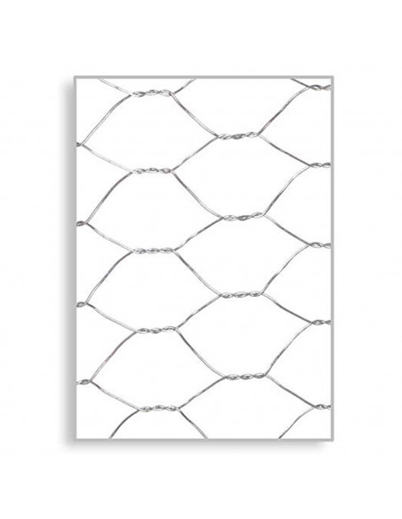Tradineur - Valla, malla metálica galvanizada hexagonal gris, 0,5 x 3 m, cierre de alambre en rollo, mallado 40 x 40 mm, ideal p
