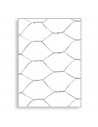 Tradineur - Valla, malla metálica galvanizada hexagonal gris, 0,5 x 3 m, cierre de alambre en rollo, mallado 40 x 40 mm, ideal p