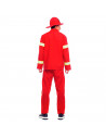 Tradineur - Disfraz de bombero para adulto, poliéster, incluye sombrero, camiseta y pantalón, atuendo de carnaval, Halloween, co