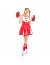 Tradineur - Disfraz de animadora para adulto, poliéster 100%, incluye vestido, atuendo de carnaval, Halloween, cosplay (Mujer, T