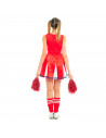 Tradineur - Disfraz de animadora para adulto, poliéster 100%, incluye vestido, atuendo de carnaval, Halloween, cosplay (Mujer, T