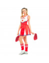 Tradineur - Disfraz de animadora para adulto, poliéster 100%, incluye vestido, atuendo de carnaval, Halloween, cosplay (Mujer, T