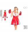 Tradineur - Disfraz de animadora para adulto, poliéster 100%, incluye vestido, atuendo de carnaval, Halloween, cosplay (Mujer, T