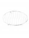 Salvamantel protector metálico cromado redondo resistente dieño de ondas 17 x 17 x 1,4 cm