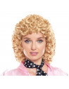 Tradineur - Peluca de Sandy para mujer, fibra sintética, complemento para disfraz de carnaval, Halloween, cosplay, fiestas (Adul