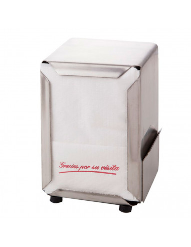 Tradineur - Pack de 4 paquetes de 120 servilletas de papel Mini Service, 1 capa, Gracias por su visita, biodegradables, reciclab