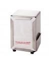 Tradineur - Pack de 4 paquetes de 120 servilletas de papel Mini Service, 1 capa, Gracias por su visita, biodegradables, reciclab