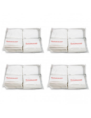 Tradineur - Pack de 4 paquetes de 120 servilletas de papel Mini Service, 1 capa, Gracias por su visita, biodegradables, reciclab