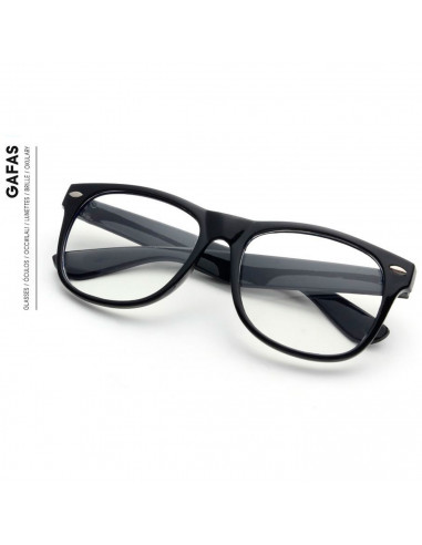 Tradineur - Pack de 3 gafas de oficinista para carnaval, plástico, complemento para disfraz, Halloween, cosplay, fiestas (Adulto