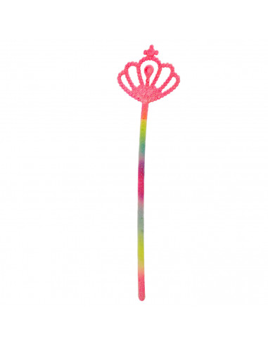 Tradineur - Pack de 2 varitas de colores, plástico, complementos para disfraces de hada, carnaval, Halloween, cosplay, fiestas (