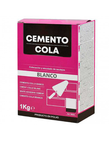 Tradineur - Cemento cola en polvo, colocación, encolado y fijación de azulejos, superficies horizontales y verticales, interior