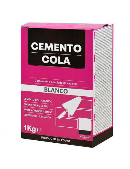 Tradineur - Cemento cola en polvo, colocación, encolado y fijación de azulejos, superficies horizontales y verticales, interior