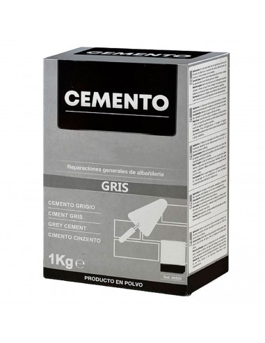 Tradineur - Cemento en polvo, reparaciones generales de albañilería, suelos, muros, uso interior y exterior, fabricado en España
