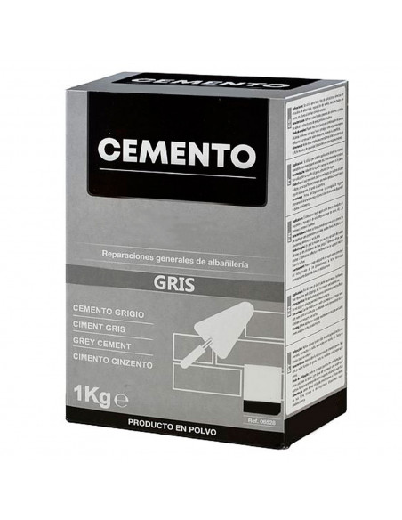 Tradineur - Cemento en polvo, reparaciones generales de albañilería, suelos, muros, uso interior y exterior, fabricado en España
