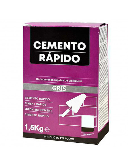 Tradineur - Cemento rápido en polvo, reparaciones generales de albañilería, suelos, muros, uso interior y exterior, fabricado en