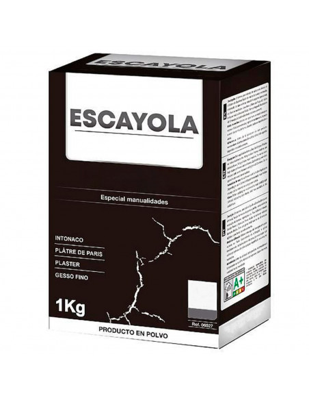 Tradineur - Escayola en polvo, especial manualidades, gran finura, albañilería, fijación marcos, retapado de agujeros, reparacio
