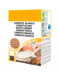 Tradineur - Cemento en polvo B-06, enlucidos de albañilería, reparación de suelos, muros, uso interior y exterior, fabricado en