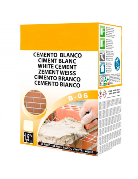 Tradineur - Cemento en polvo B-06, enlucidos de albañilería, reparación de suelos, muros, uso interior y exterior, fabricado en