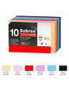 Tradineur - Pack de 120 sobres comerciales de papel, solapa rasgable con tira adhesiva, biodegradables, reciclables, enviar invi
