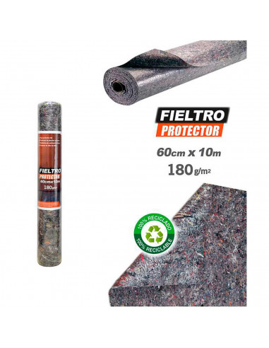 Tradineur - Fieltro protector de suelo, antideslizante, absorbente, impermeable, 180 g/m2, trabajos de pintura, bricolaje, manta
