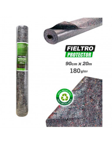 Tradineur - Fieltro protector de suelo, impermeable, absorbente, antideslizante, 180 g/m2, trabajos de pintura, bricolaje, manta