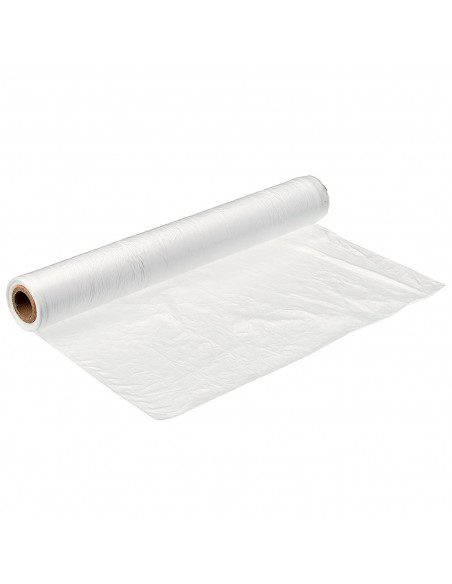 Tradineur - Rollo de plástico cubretodo, protector, cobertor antipolvo, 100 m2, pintura, suciedad, humedad, cubrir suelos, muebl