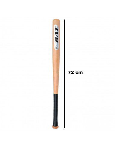 Tradineur - Bate de béisbol de madera, agarre antideslizante, prácticas, entranamientos, deporte, aire libre, adolescentes, adul