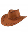 Tradineur - Sombrero vaquero para adulto, poliéster, gorro para disfraces, accesorio de carnaval, Halloween, cosplay, fiestas (M