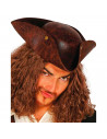 Tradineur - Sombrero de corsario para adulto, poliéster, gorro para disfraces, accesorio de carnaval, Halloween, cosplay, fiesta